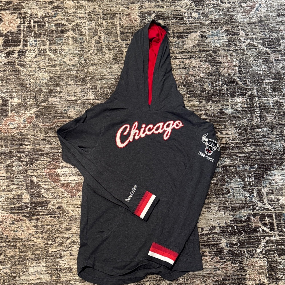 Mitchell & Ness Black and Red Chicago Hoodie